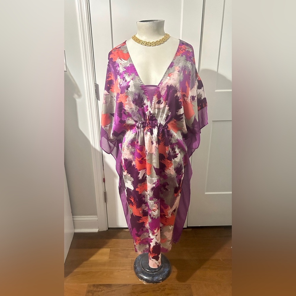 Halston Heritage Multicolor Patterned kaftan dress